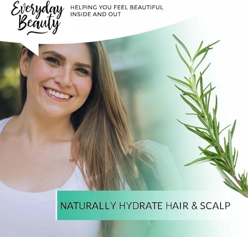 Rosemary Water for Hair - Refreshing Spray for Hair, Scalp, and Face - Alcohol Free, Vegan & All Natural - Nourishing and Soothing for All Hair Types and Skin - 16 Fl Oz with Mist Cap
