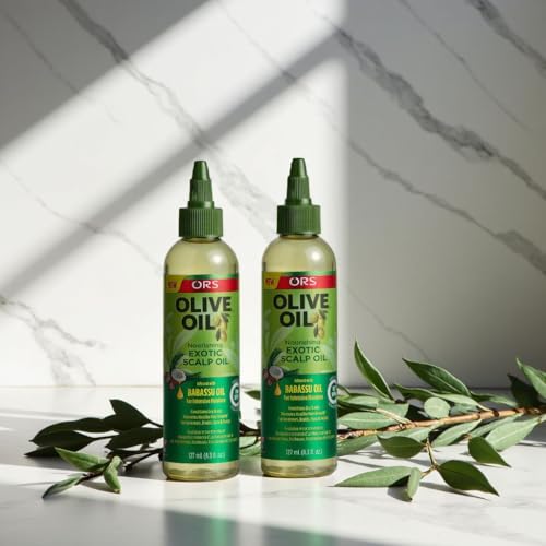 Ors Olive Oil Nourishing Exotic Scalp Oil infused with Babassu for Intensive Moinsture Oil 4.3 Ounce (Pack of 2)