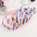 XIMA 10PCS Headbands for Toddlers, Rainbow Glitter Star Girls Headbands for Teens Kids Children Hair Accessories (10PCS Star Headbands)