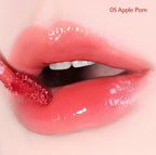 MILKTOUCH Jelly Lip Glow Tint - Hydrating Lip Gloss with Long-Lasting Moisture, Lip Stain, Lightweight, Radiant Shine, Perfect for Daily Use, Valentines Gifts, Korean Lip Oil (05 Apple Pom)
