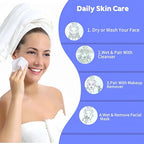 Disposable Face Towel 600 Count, Soft Cotton Clean Skin Face Towels, Dry Wipes Cotton Facial Towels Wash Cloths Tissue Thickened, Face Towelettes Disposable for Makeup Remover, Cleansing and Skincare