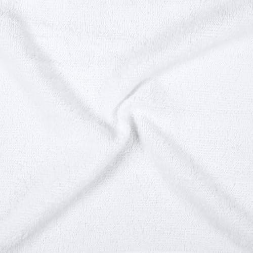 Amazon Basics Face Towel Set for bathroom, 100% Cotton Extra Absorbent Fast Drying Face Cloths 30 x 30 cm, White, 24-Pack
