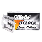 100 7 O'clock Super Platinum Double Edge Safety Razor Blades (20x5) - AKA 7'Oclock Black - Premium Blades on Display Card