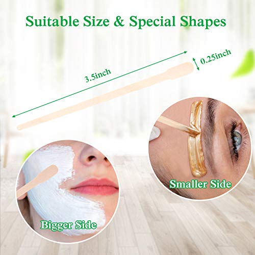 JANYUN 1500 Pcs Wooden Wax Sticks,Wax Applicator Sticks,Wax Sticks for Hair Removal and Smooth Skin Spa and Home Usage