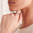 Ladytree Anxiety Relieve Rings 925 Sterling Silver Spinner Fidget Ring Worry Stress Relieving Boredom ADHD Autism Ring Platinum Plated Jewelry Birthday Gifts for Women Men