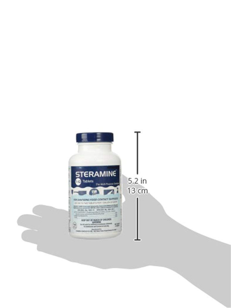 Edwards-Councilor S150E48 Steramine Sanitizer Tablets (Sanitabs) 150 Count Bottle - Pack of 6