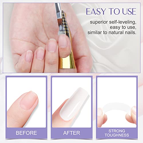 SAVILAND LED & U V Builder Nail Gel - 3.53 oz White Nail Extension for Professional Salon Gel Builder for Nails Hard Gel for DIY Nail Art Supplies Manicure Set, Gift for Women Ladies Girls