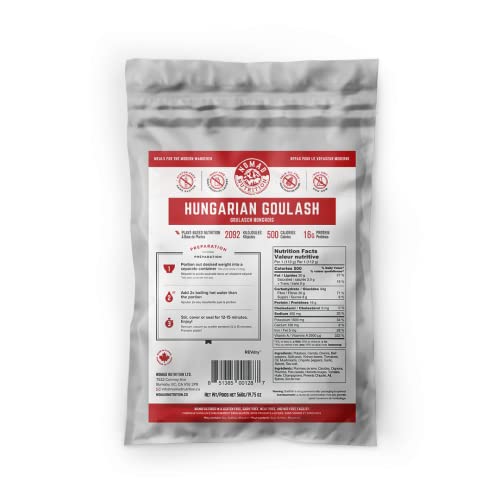 Nomad Nutrition – Hungarian Goulash | High Energy, All Natural Ingredients | Plant-Based & Non-GMO | Just Add Boiling Hot Water | 560g / 19.75oz (Pack of 1)