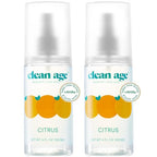 Aluminum Free Deodorant & Body Spray for Whole Body - Citrus 4oz (2 Pack) Clean Deodorant and Body Spray for Teen Boys and Girls - With AHA For Body Acne - Body Spray for Teens Formula