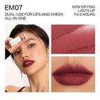 INTO YOU Matte Lipstick for Women, Matte Red Lipstick Long Lasting, Multi-Purpose for Lips and Cheek, Non-Stick Cup Not Fade Lip Stain Makeup Cosmetics Official Directly (EM07)