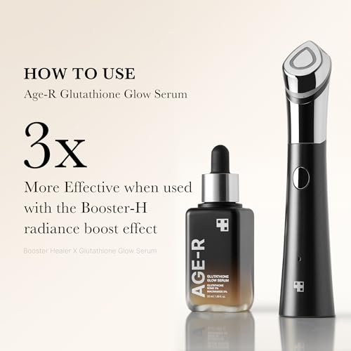 Medicube AGE-R Glutathione Glow Serum - Antioxidant & Elasticity Care Serum for 24Hr Pure Radiance, Korean Glass Glow Skin, Daily Use for Youthful Skin, Korean Skincare