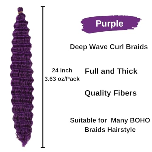 Purple Boho Hair for Braiding Hypoallergenic Boho Braiding Hair Knotless Braids for Black Women