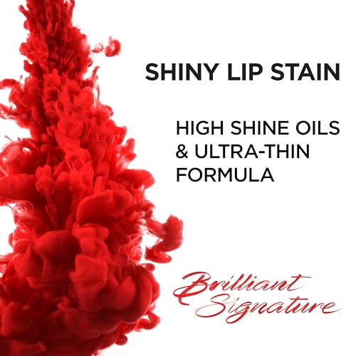 L'Oreal Paris Brilliant Signature Shiny Lip Stain Lipstick, Be Cheerful 0.21 Fl Oz.
