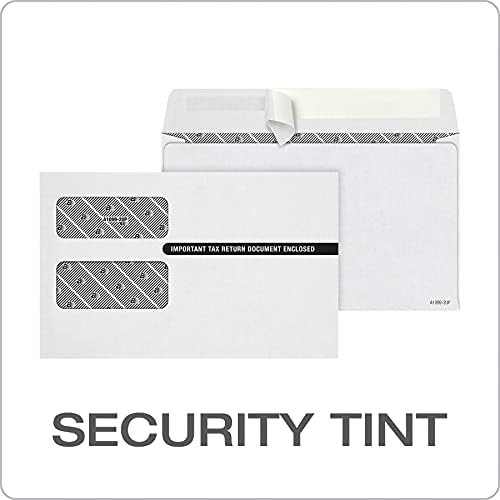 Adams 2 Up 1099 Envelopes, Security Tinted, Peel and Seal Self Seal, White, 5-5/8 x 9 Inches, 24 Per Pack (TXA2222PS-2)