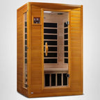 DYNAMIC SAUNAS Andora 2-Person Low EMF FAR Infrared Sauna with Red Light Therapy - Personal Indoor Dry Heat Wooden Sauna with Bluetooth Speakers for Home & Gym - Made from Canadian Hemlock Wood