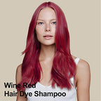 Wine Red Hair Dye 16.9 Fl Oz, Argan Oil Wine Red Hair Shampoo, 3 in 1 Hair Dye Shampoo, Easy To Use, Semi-Permanent Hair Color Shampoo (Wine Red)