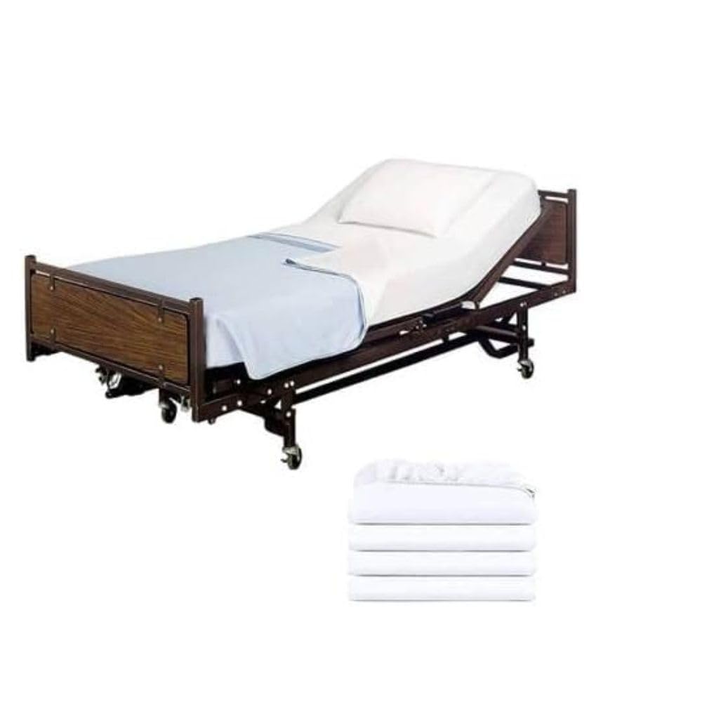 BLISSFORD 36 Pack Fitted Hospital Bed Sheets for Home Use, 36 x 84 x 12