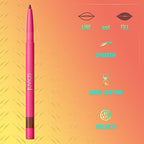 Juvia's Place Coffee Shop Luxe Lip Liner: Chocolate Drip - Colorstay Matte Finish Lip Pencil, Makeup for Natural Long Lasting Beauty and Sensational Wear, Lip Stain Kiss Proof Cometics