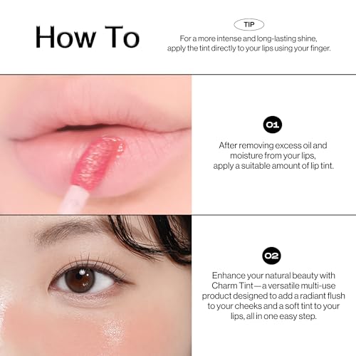 ENTROPY Makeup 2-in-1 Charm Shiny Glowy Lip & Cheek Gloss Tint Keychain, High Pigment Long Lasting Lip Color & Plumping Gloss, C1 Opal Charm