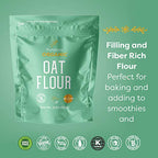 Oat Flour, 2lbs, Gluten Free Oat Flour for Baking, Oat Flour Gluten Free, Oatmeal Flour, Oat Powder, Whole Oats Flour, All Natural, Non-GMO, Batch Tested, Product of Canada, 2 Pounds, By PuroRaw.
