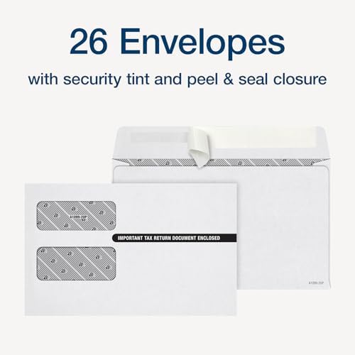 Adams 2024 1099 MISC Kit for 26 Recipients, 4 Part Laser 1099 Forms, 3 1096 Forms, Self Seal Envelopes & Access to Adams Tax Forms Helper (1009310)