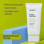 Dr.Jart+ Every Sun Day Mineral Sunscreen SPF 50+ for Face | Korean Skin Care | Travel Size, 1.69 Fl Oz