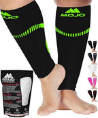 Mojo Compression Socks Footless for Women and Men 20-30mmHg - Extra Wide Plus Size Calf Sleeve - A604