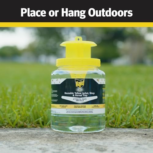 Raid Reusable Yellow Jacket, Wasp & Hornet Trap, Hanging Wasp Trap