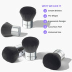 Wonderskin Kabuki Brush - Round Top Bronzer Brush for Face & Body - Ultra-Soft Bristles for Liquid, Pressed, Loose Foundation or Setting Powder Makeup
