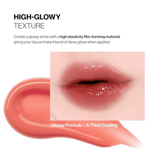 ENTROPY Makeup 2-in-1 Charm Shiny Glowy Lip & Cheek Gloss Tint Keychain, High Pigment Long Lasting Lip Color & Plumping Gloss, C6 Water Wood Charm