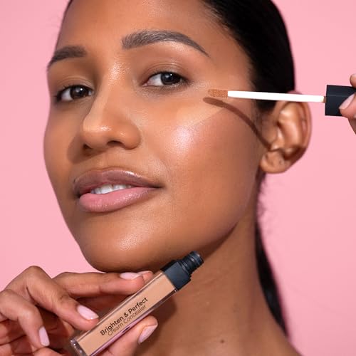 MCoBeauty Brighten & Perfect Cream Concealer, 6 Medium Natural Buff, Brightening Coverage for Flawless Complexion, Vegan, Cruelty Free Cosmetics