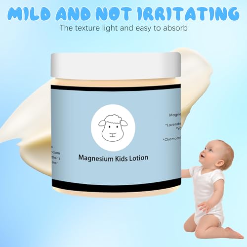 2pc Organics Magnesium Cream for Kids, Topical Magnesium Lotion for Sleep, Helps Kids Stay Calm at Night