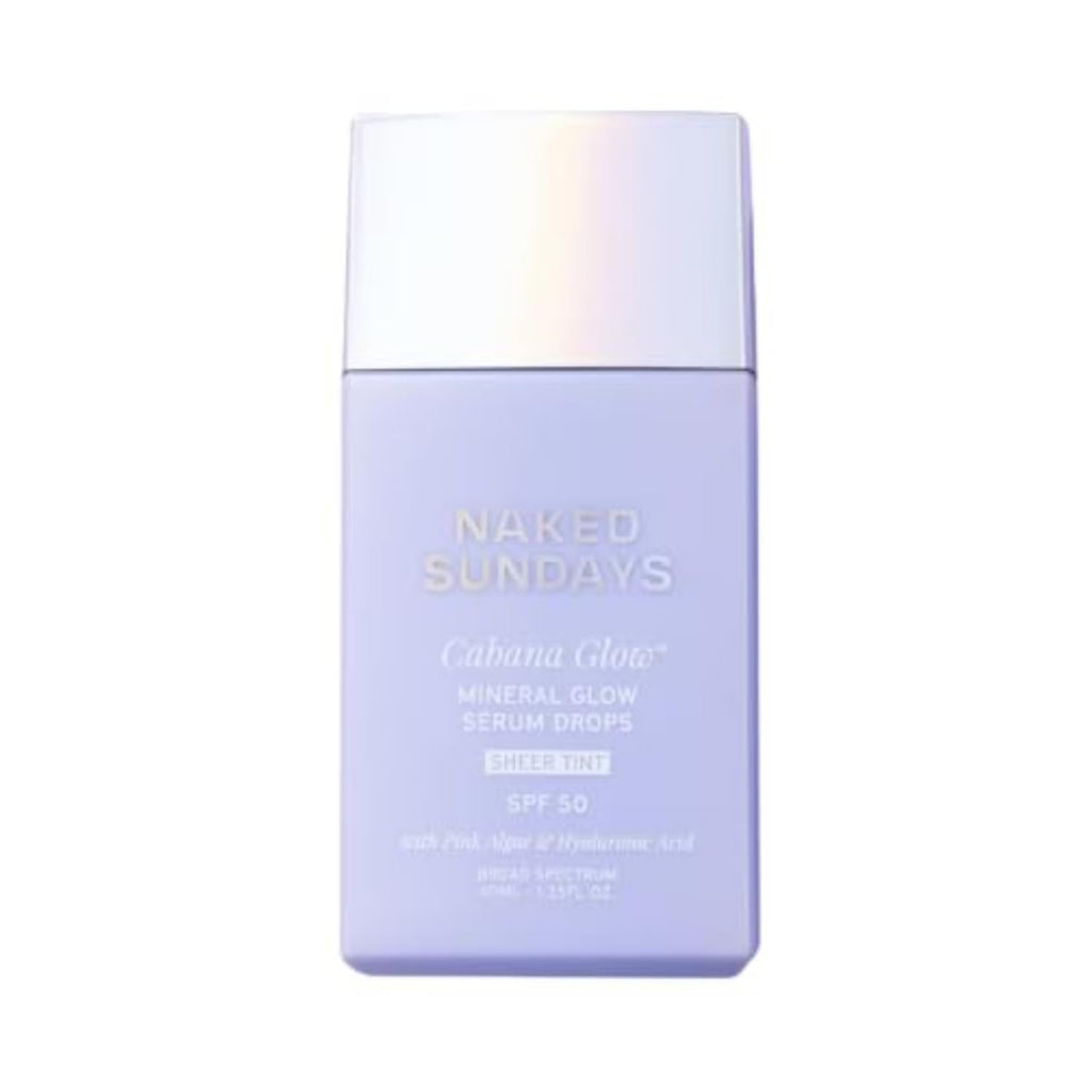 Naked Sundays CabanaGlow Sheer Tint SPF 50 – Lightweight Sunscreen Serum with Non-Nano Zinc, Hydrating Skincare Ingredients & Natural Radiant Glow