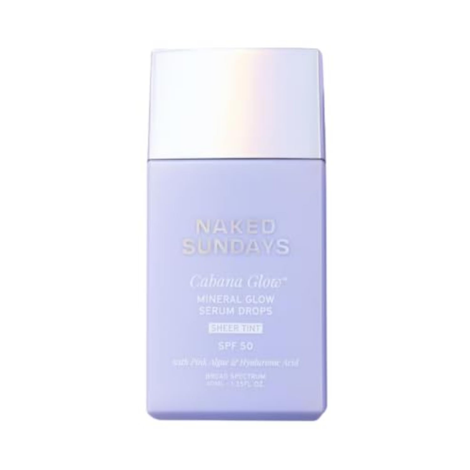 Naked Sundays CabanaGlow Sheer Tint SPF 50 – Lightweight Sunscreen Serum with Non-Nano Zinc, Hydrating Skincare Ingredients & Natural Radiant Glow