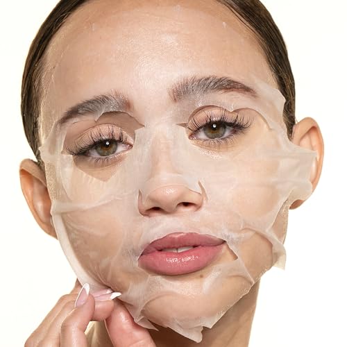 Pacifica Vegan Collagen Hydrate & Plump Face Mask 4-Pack – Hydrating & Plumping Peptide-Infused Sheet Mask for Dewy Skin, with Vegan Collagen, Cucumber & Aloe, Clean Beauty Skincare