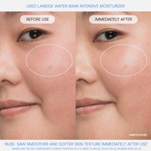 LANEIGE Water Bank Blue Hyaluronic Intensive Moisturizer with Peptides + Squalane: Eczema-Prone Skin, Barrier-Boosting, Nourish, Dryness