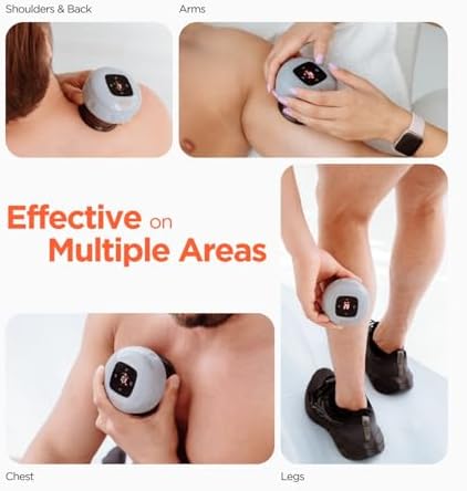 KOP Electric Smart Cupping Kit for Massage Therapy - Home Electric Cupping Set with Heat, Massage, Red Light, and Suction - 2 Size Cups with Travel case