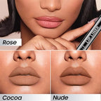 Lip Stain Peel Off Lip Liner, Long - Wear & Waterproof Peel Off Lip Stain Non-Stick Cup, Transfer-proof, Comfortable Vivid Color, Create Beauty & Charming Lip Makeup with All-Day (#03 Rose)