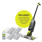 Shark VACMOP Cordless Hard Floor Cleaner, Vacuum and Spray Mop, Powerful Suction, Lightweight, LED Headlights, Includes 4 Disposable Pads, 12oz Multi-Surface Cleaning Solution, Gray, VM252