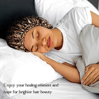 YANIBEST Double Layer Satin Bonnet Silk Bonnet Adjustable Hair Bonnet for Sleeping Hair Bonnets for Women Curly Natural Hair