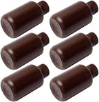 Othmro 8Pcs 4.3oz Plastic Containers Lab Chemical Reagent Bottles 125ml Small Mouth Liquid Solid Storage Bottles Round Sample Storage Containers Sealing Bottles with Cap for Food Stores Brown