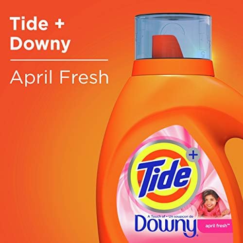 Tide Plus Downy Laundry Detergent Liquid Soap, April Fresh, 46 Fl Oz 29 Loads, 46 Fl Oz