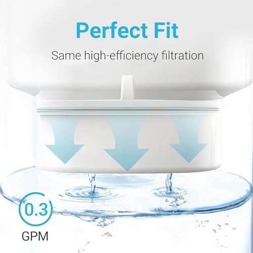 Replacement for All Waterdrop Pitcher and Dispenser Filtration Systems, Fits Waterdrop WD-PF-01A Plus, Reduces PFAS, PFOA/PFOS, Chlorine, Last Up to 200 Gallons (Pack of 3), AQUA CREST