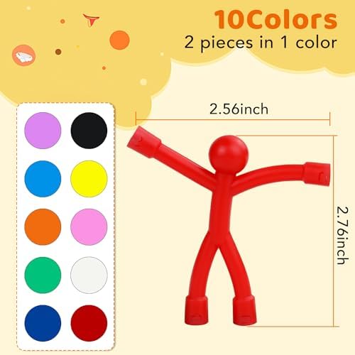 Magnetic Toys,Colourful Travel Toys,Magnetic Men,Magnet People,Fridge Magnets,Magnets for Kids,Whiteboard,Easter,Refrigerator,Office - 30Pack