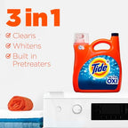 Tide Ultra Oxi Liquid Laundry Detergent, 74 Loads, 105 fl oz, HE Compatible