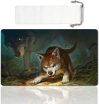 Board Game TCG Playmat Table Mats Games Size 60X35 cm Mousepad Compatible for MTG CCG RPG Trading Card Game (Ferocious PUP)