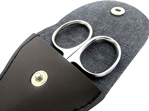 Rounded Stainless Steel Facial Hair Scissors/Safety Scissor for - Nose, Eyebrows, Facial Hair, Eyelashes, Moustache, Beard Trimming, Baby Nail.