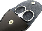 Rounded Stainless Steel Facial Hair Scissors/Safety Scissor for - Nose, Eyebrows, Facial Hair, Eyelashes, Moustache, Beard Trimming, Baby Nail.