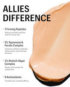 Allies of Skin Peptides & Antioxidants Advanced Firming Daily Treatment with 13 Brighteners, 9 Antioxidants, 7 Firming Peptides, 5% Teprenone & Ferulic Complex and 3% Biotech Algae Complex 48ml/1.6oz