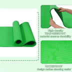 Fitvids 1/2-Inch Extra Thick High Density Anti-Tear Exercise Yoga Mat with Knee Pad and Carrying Strap, Green